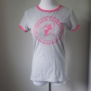 Pink & Gray Otterbein University Tee Shirt